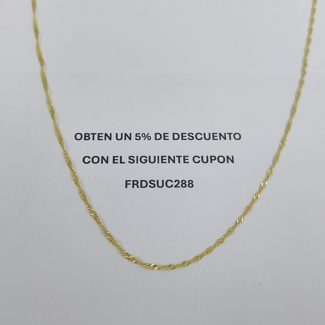 CADENA MEDIO TORZAL 10K 55 CM 2.5 GR (NUEVO)