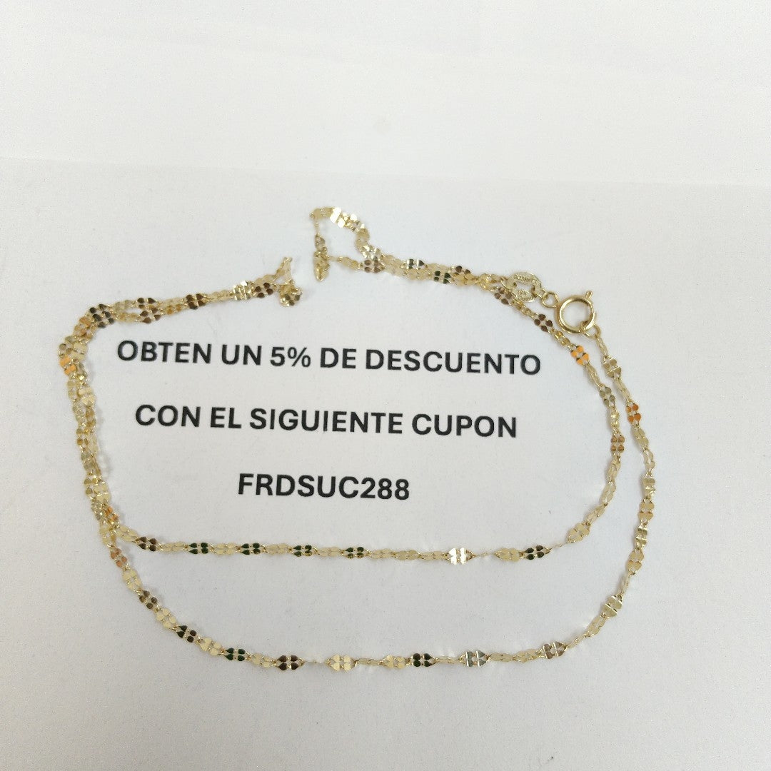 CADENA ESPECIAL 10K 45 CM 0.9 GR (NUEVO)