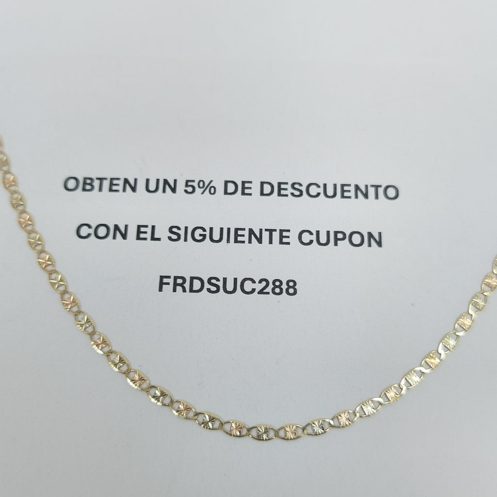 CADENAS TEJIDO GUCHI ORO 10K 55 CM 2.9 GR (NUEVO)