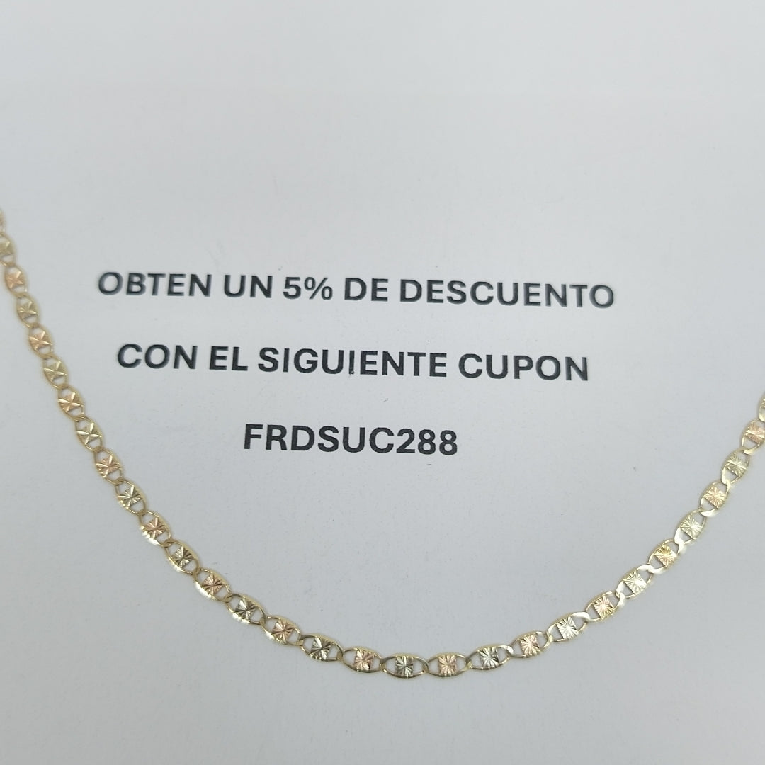 CADENAS TEJIDO GUCHI ORO 10K 55 CM 2.9 GR (NUEVO)