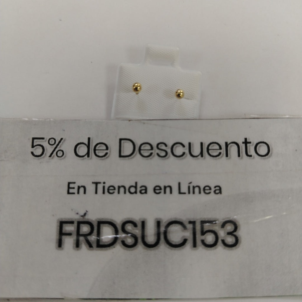 BROQUELES BROQUEL FIG ESFERA 14K 0.1408 GR (NUEVO)