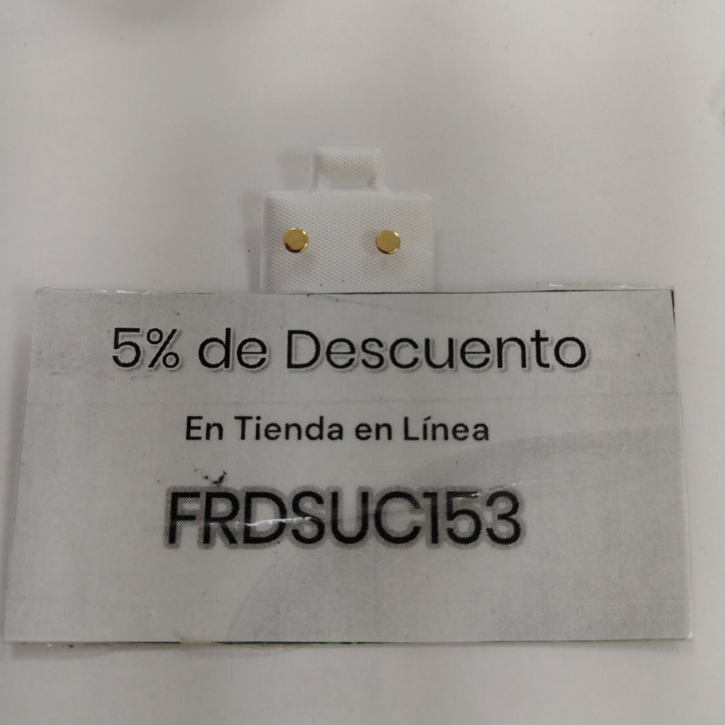 BROQUELES BROQUEL FIG TAPON REDONDO 14K 0.1408 GR (NUEVO)