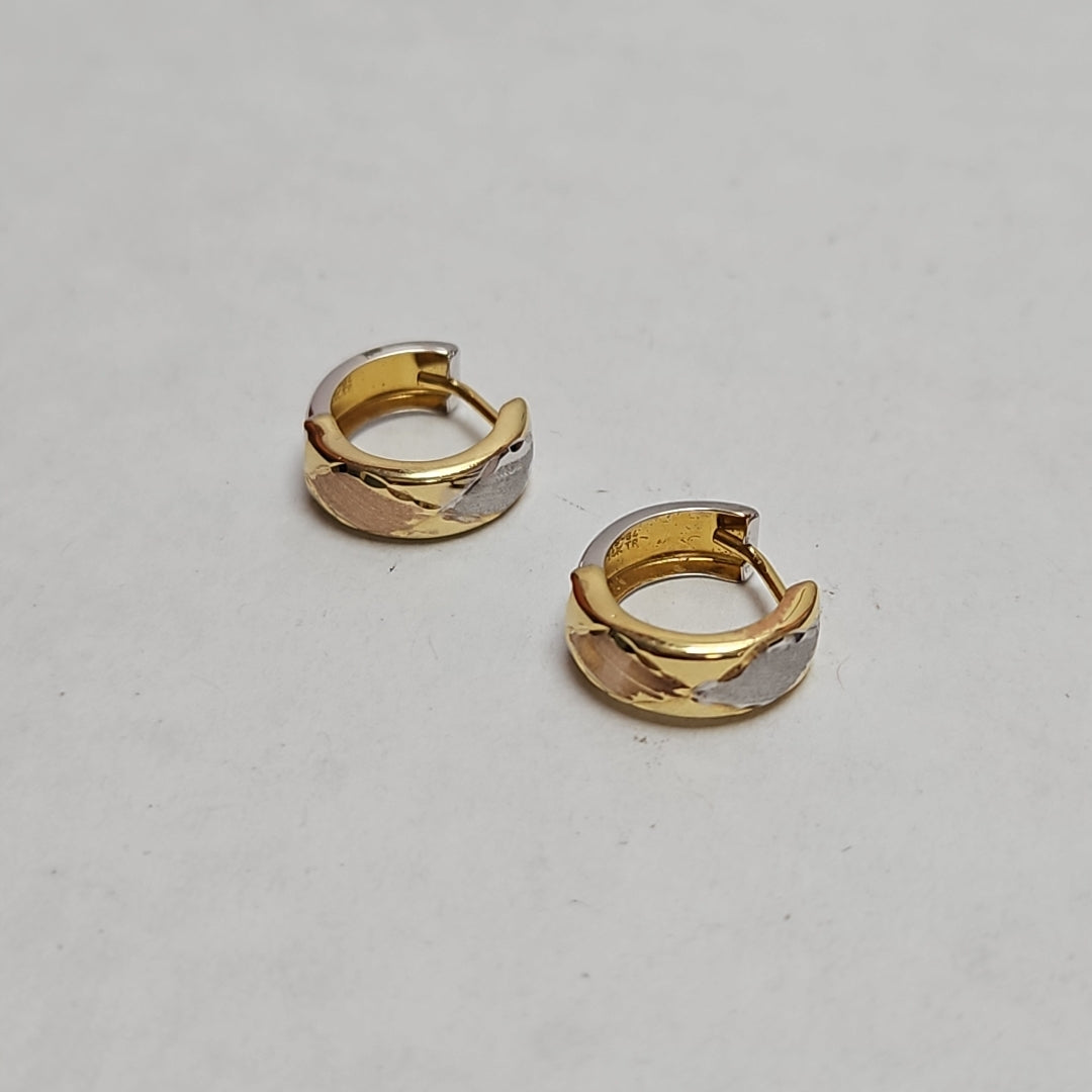 ARRACADAS PAR ORO, ORO BLANCO 14 K 1.3 GRMS (SEMINUEVO)