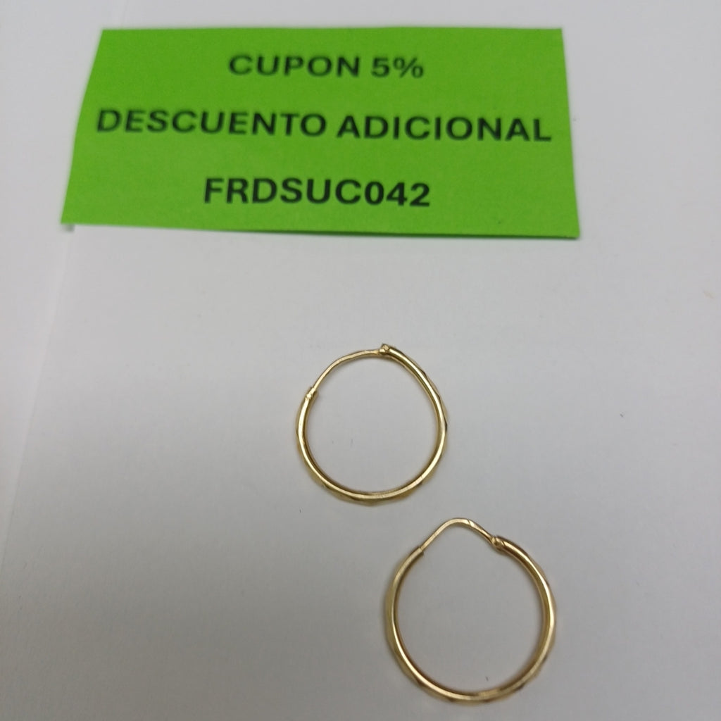 ARRACADAS PAR ORO 14 K 1.2 GRMS (SEMINUEVO)