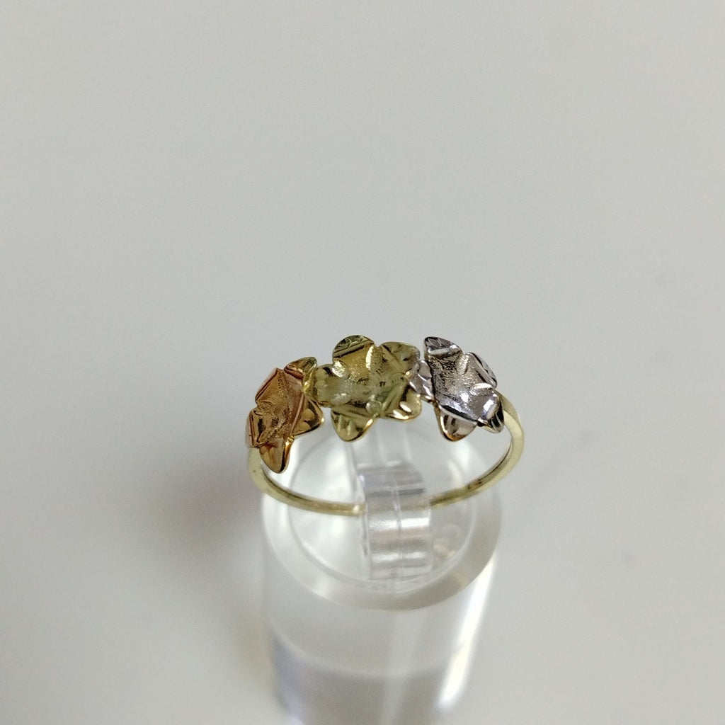 ANILLOS ANILLITO FIG FLORES 10K TALLA 8 1.2 GR (NUEVO)