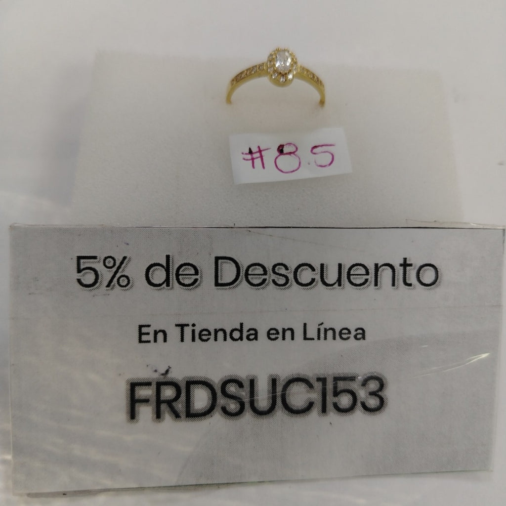 ANILLO ANILLITO C CIRCONIAS 14K 8.5 TALLA 1.9 GR (NUEVO)
