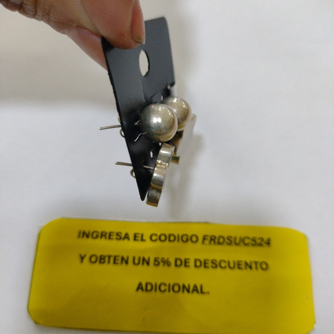 BROQUELES PAR PLATA 5,00 GRMS (SEMINUEVO)