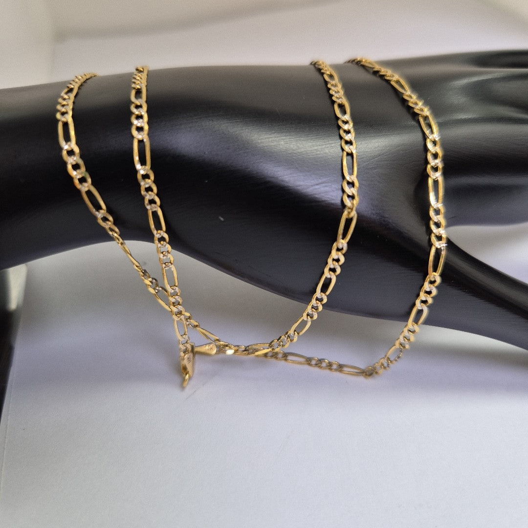 CADENAS TEJIDO 3X1 ORO 14K 55 CM 4.9 GR (NUEVO)