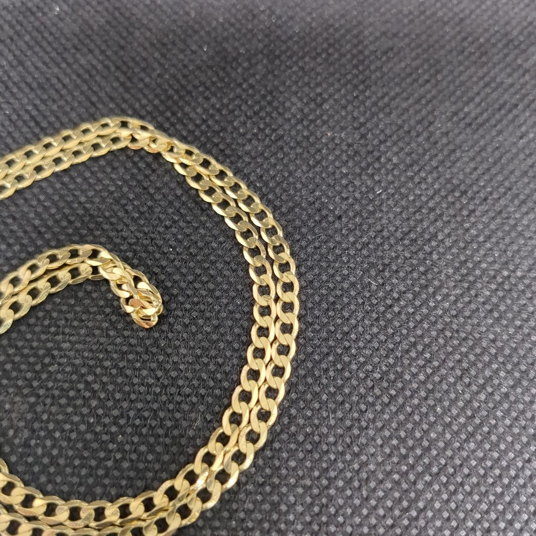 CADENA TEJIDO BARBADA 14K 55 CM 8.2 GR (NUEVO)