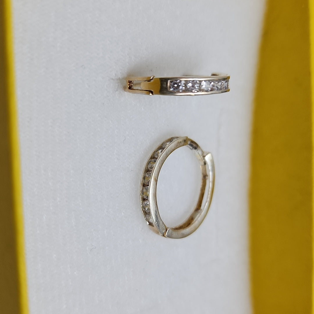 ARRACADAS C/CIRCONIAS PLATA .925 2.1 GR (NUEVO)