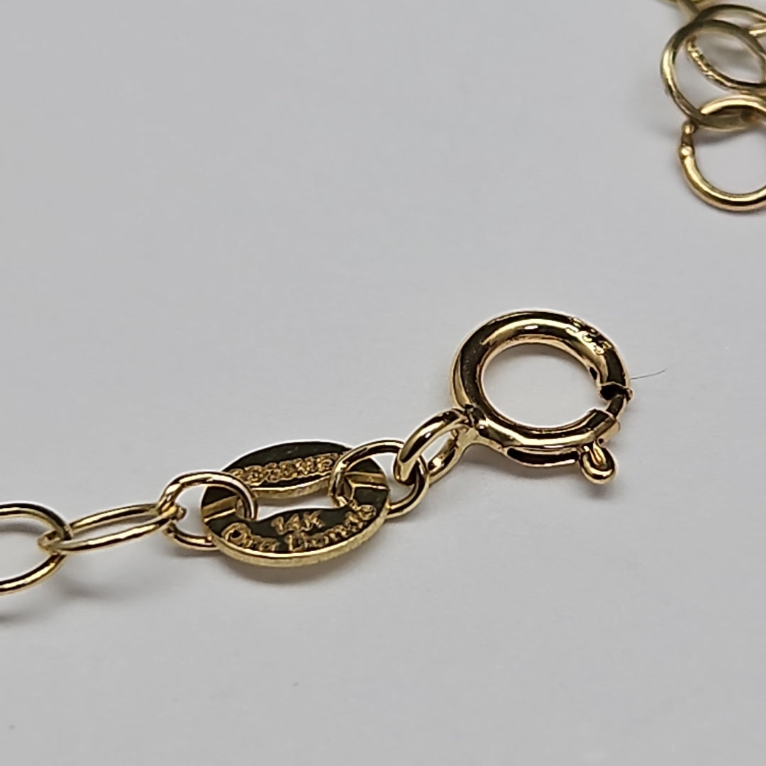PULSERA TEJIDO ESPECIAL 14K 18 CM 1.5 GR (NUEVO)