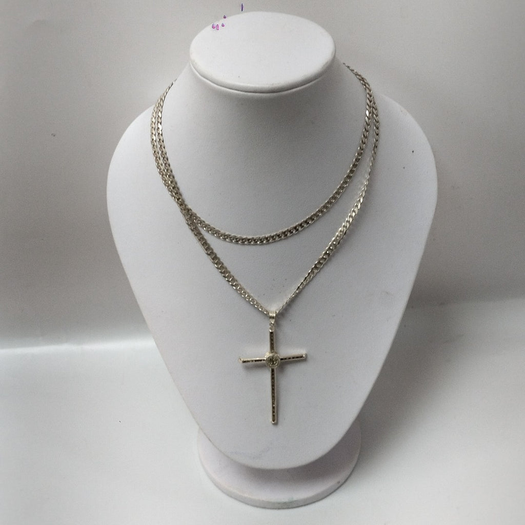 CADENA, CRUZ PLATA 17.7 GRMS (SEMINUEVO)