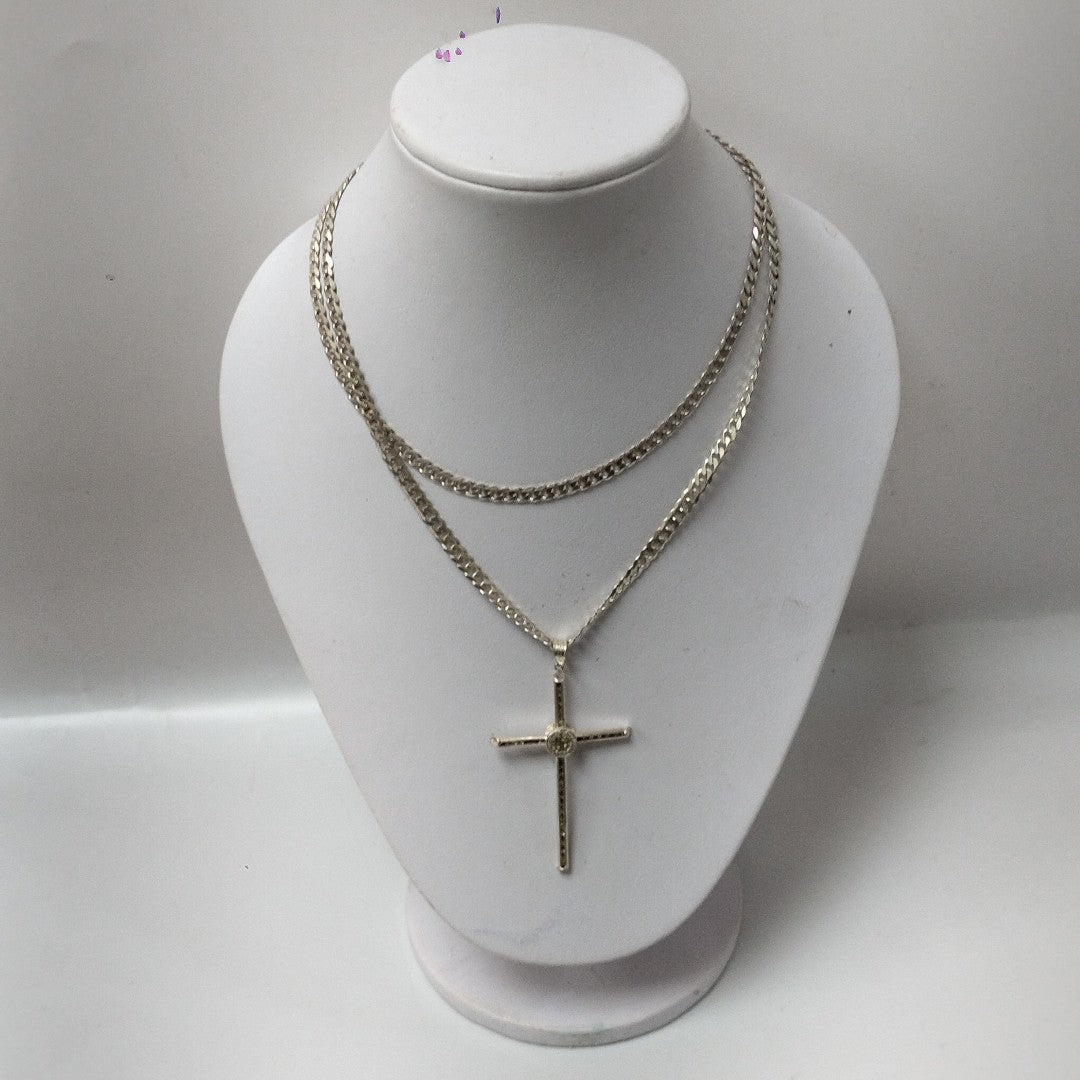 CADENA, CRUZ PLATA 17.7 GRMS (SEMINUEVO)