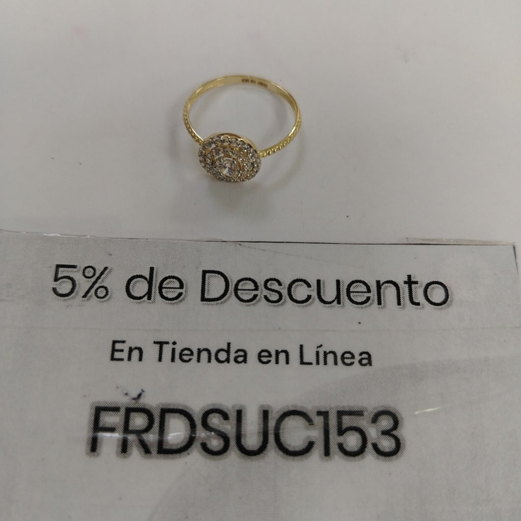 ANILLO ANILLITO C CIRCONIAS 14K 8.5 TALLA 1.9 GR (NUEVO)