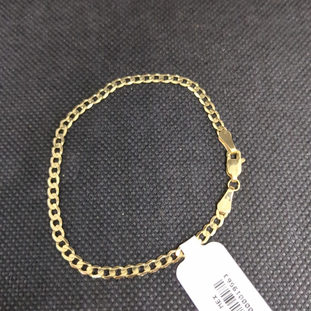 PULSERA TEJIDO BARBADA 14K 18 CM 3.3 GR (NUEVO)
