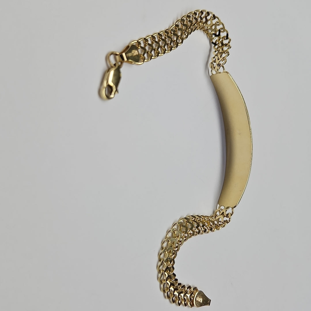 PULSERA ESCLAVA CHINO 14K 21 CM 9.8 GR (NUEVO)