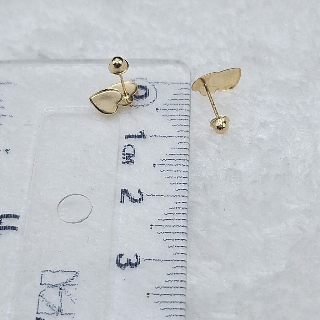 BROQUELES BROQUEL CORAZON DOBLE 14K 0.2171 GR (NUEVO)