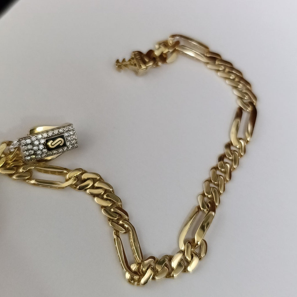 PULSERA MONACO ORO 14K 5.2 (NUEVO)