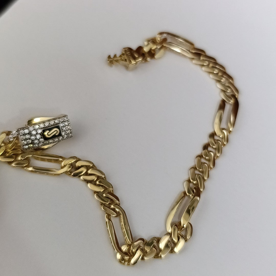PULSERA MONACO ORO 14K 5.2 (NUEVO)