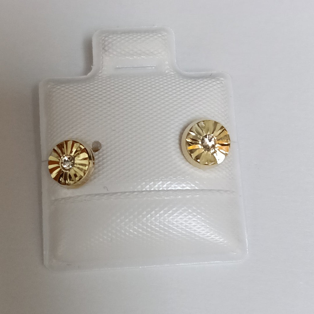 BROQUELES BROQUEL FIG BOTON C CIRCONIA 14K 0.2916 GR (NUEVO)