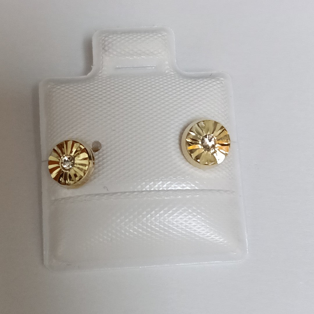 BROQUELES BROQUEL FIG BOTON C CIRCONIA 14K 0.2916 GR (NUEVO)