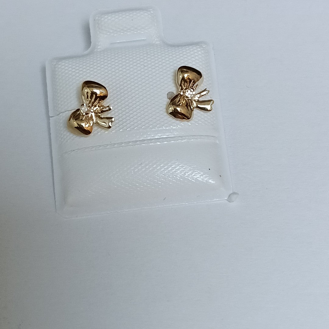 BROQUELES BROQUEL FIG MOÑO C CIRCONIA 14K 0.2441 GR (NUEVO)
