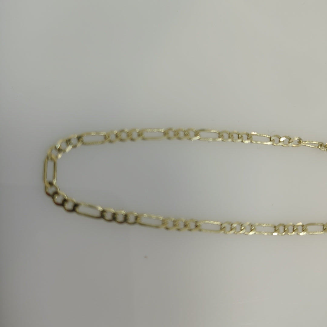 PULSERA TEJIDO 3X1 14K 21 CM 2.3 GR (NUEVO)