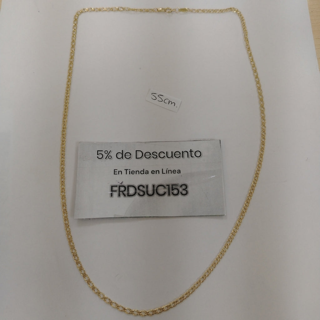 CADENA ESLABON DOBLE 10K 55 CM 4.2 GR (NUEVO)