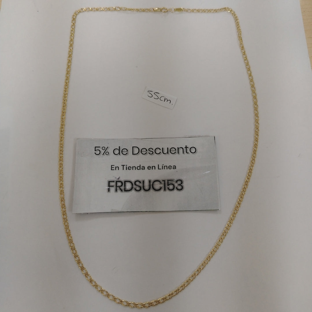 CADENA ESLABON DOBLE 10K 55 CM 4.2 GR (NUEVO)