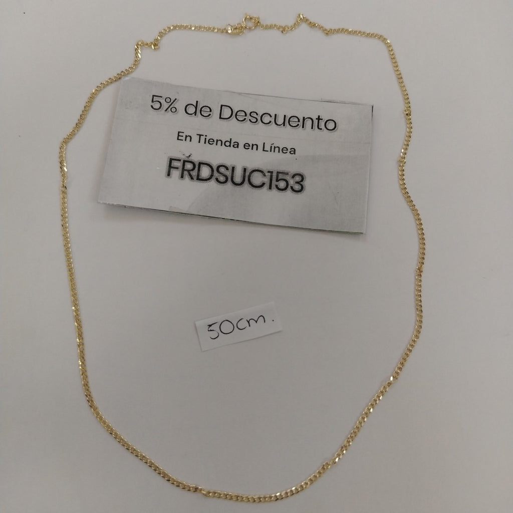 CADENAS TEJIDO BARBADA ORO 10K 50 CM 3.4 GR (NUEVO)