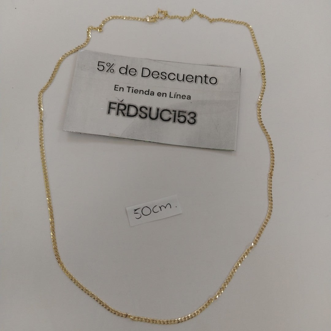 CADENAS TEJIDO BARBADA ORO 10K 50 CM 3.4 GR (NUEVO)