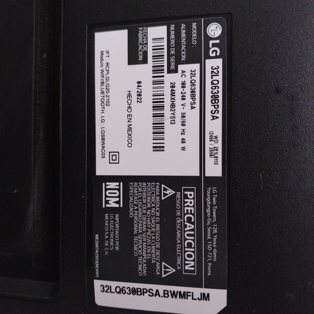 PANTALLA LG 32LQ630BPSA (2022) 32" LED HD (SEMINUEVO)