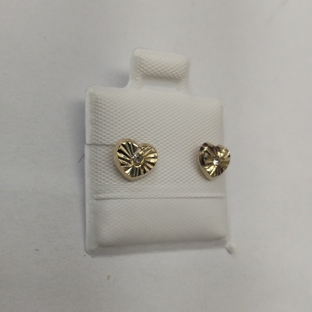 BROQUELES BROQUEL FIG CORAZON C CIRCONIA 14K 0.2603 GR (NUEVO)