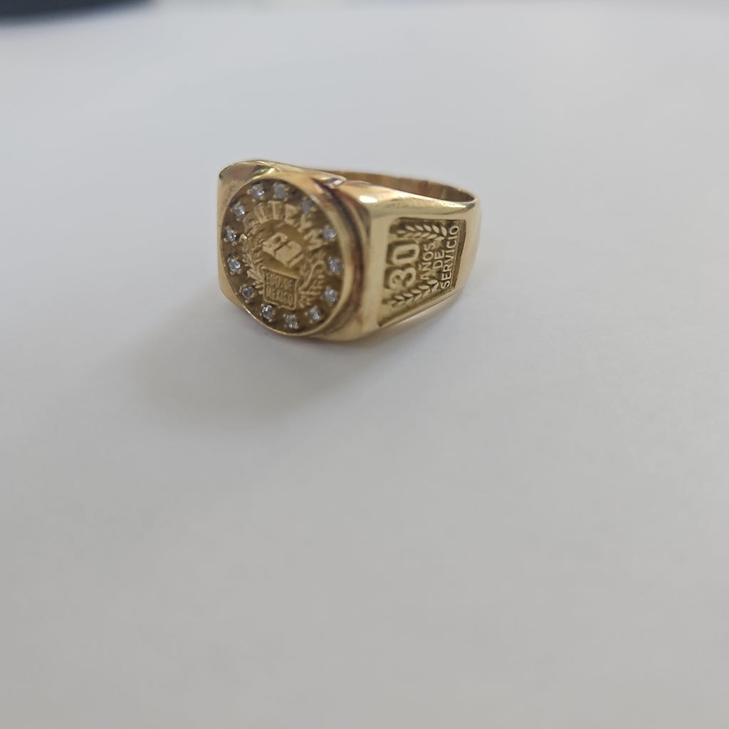 ANILLO DE GRADUACIÓN ORO 14 K 20.2 GRMS (SEMINUEVO)
