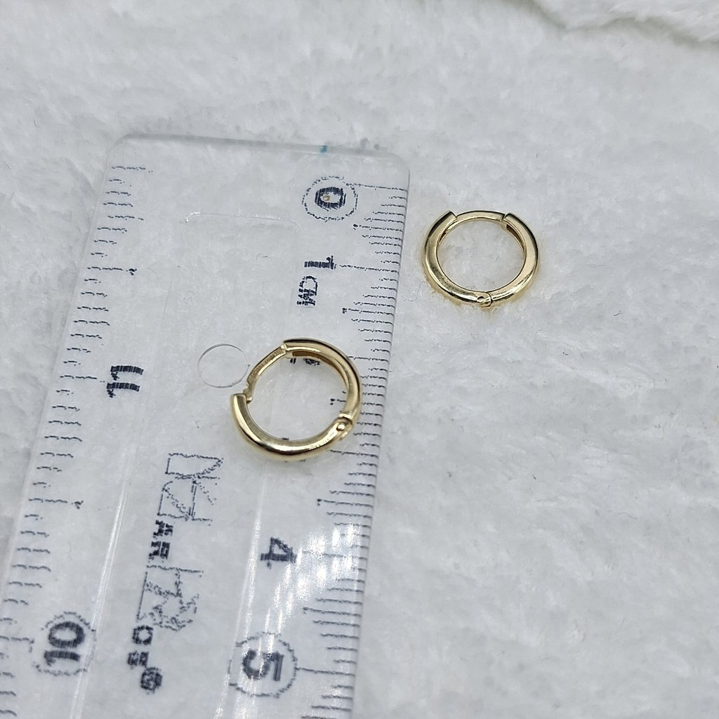 ARETES ARRACADAS LISAS 10K 1.2 GR (NUEVO)
