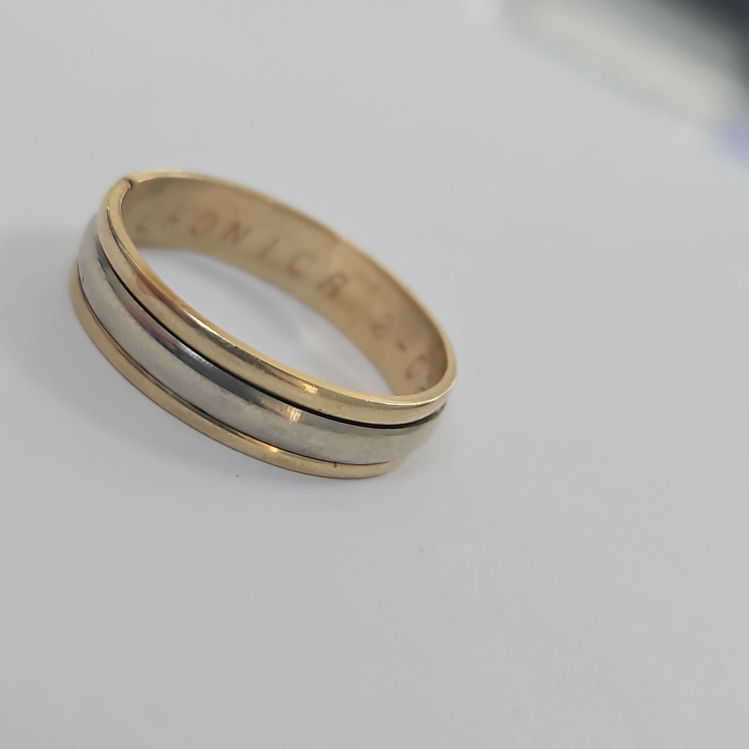 ARGOLLA ORO COMBINADO 14 K 4,90 GRMS (SEMINUEVO)