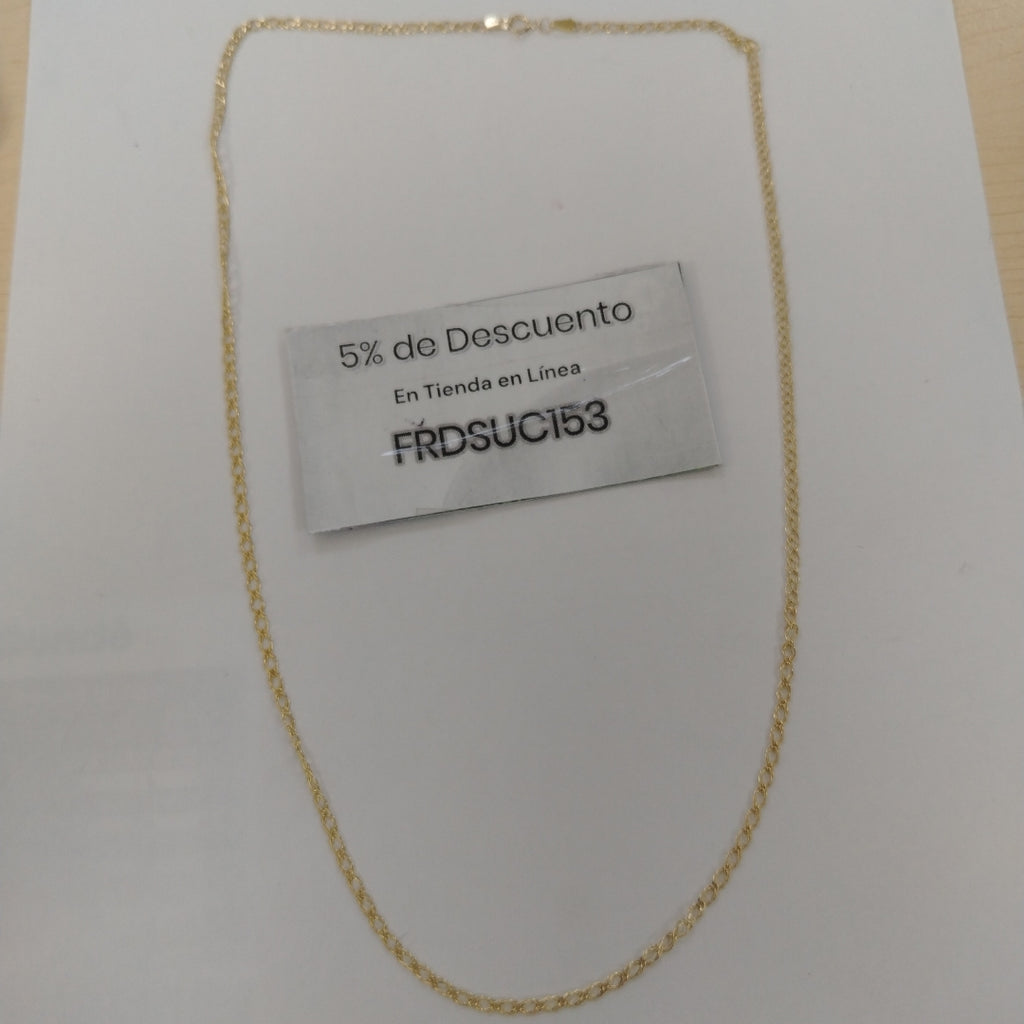 CADENA ESLABON DOBLE 10K 60 CM 4.5 GR (NUEVO)