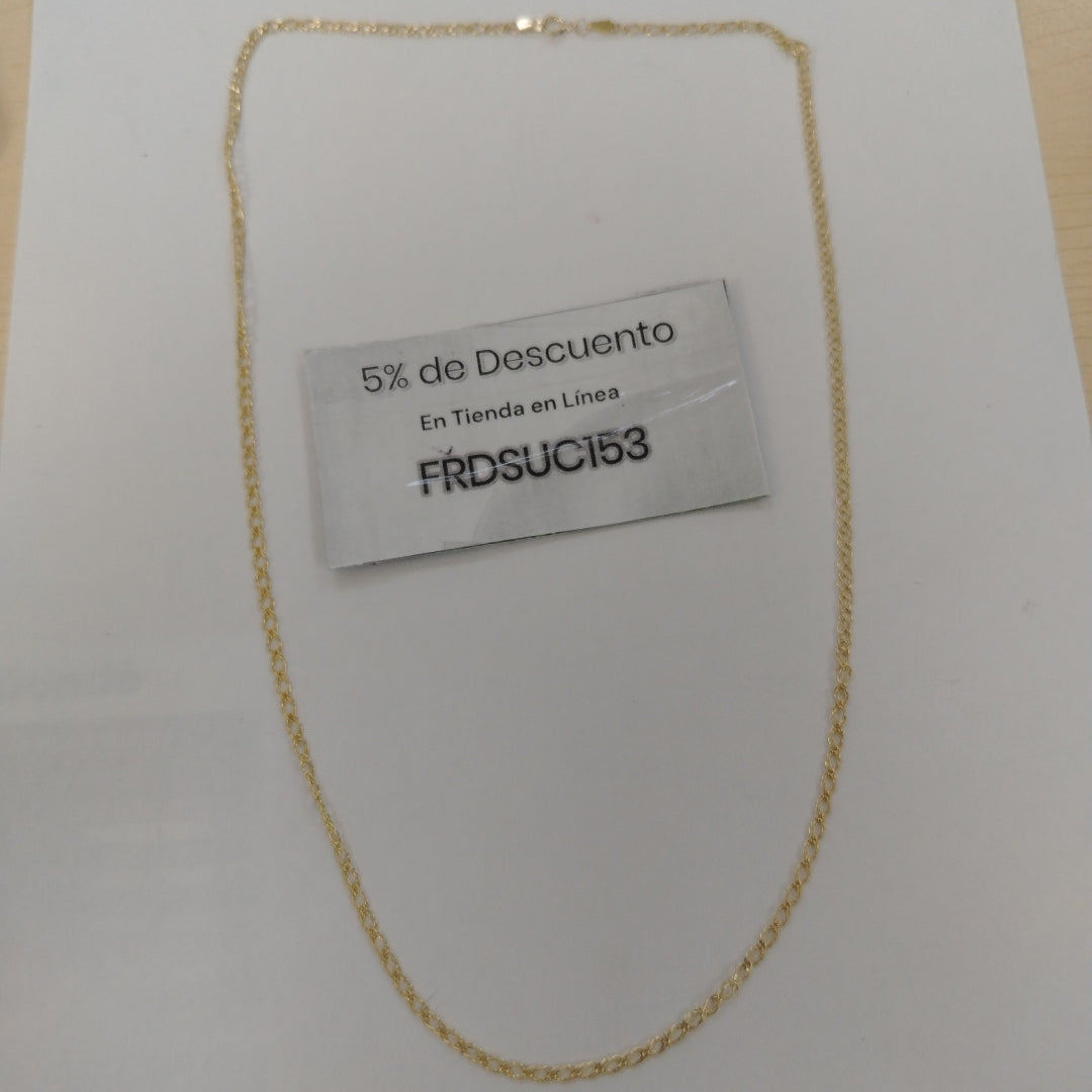 CADENA ESLABON DOBLE 10K 60 CM 4.5 GR (NUEVO)