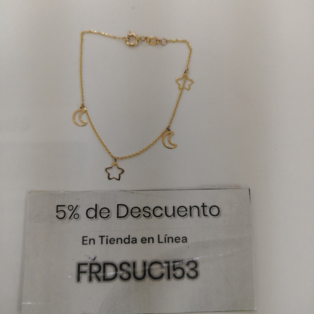 PULSERA ESPECIAL DIJES 10K 18 CM 0.9 GR (NUEVO)