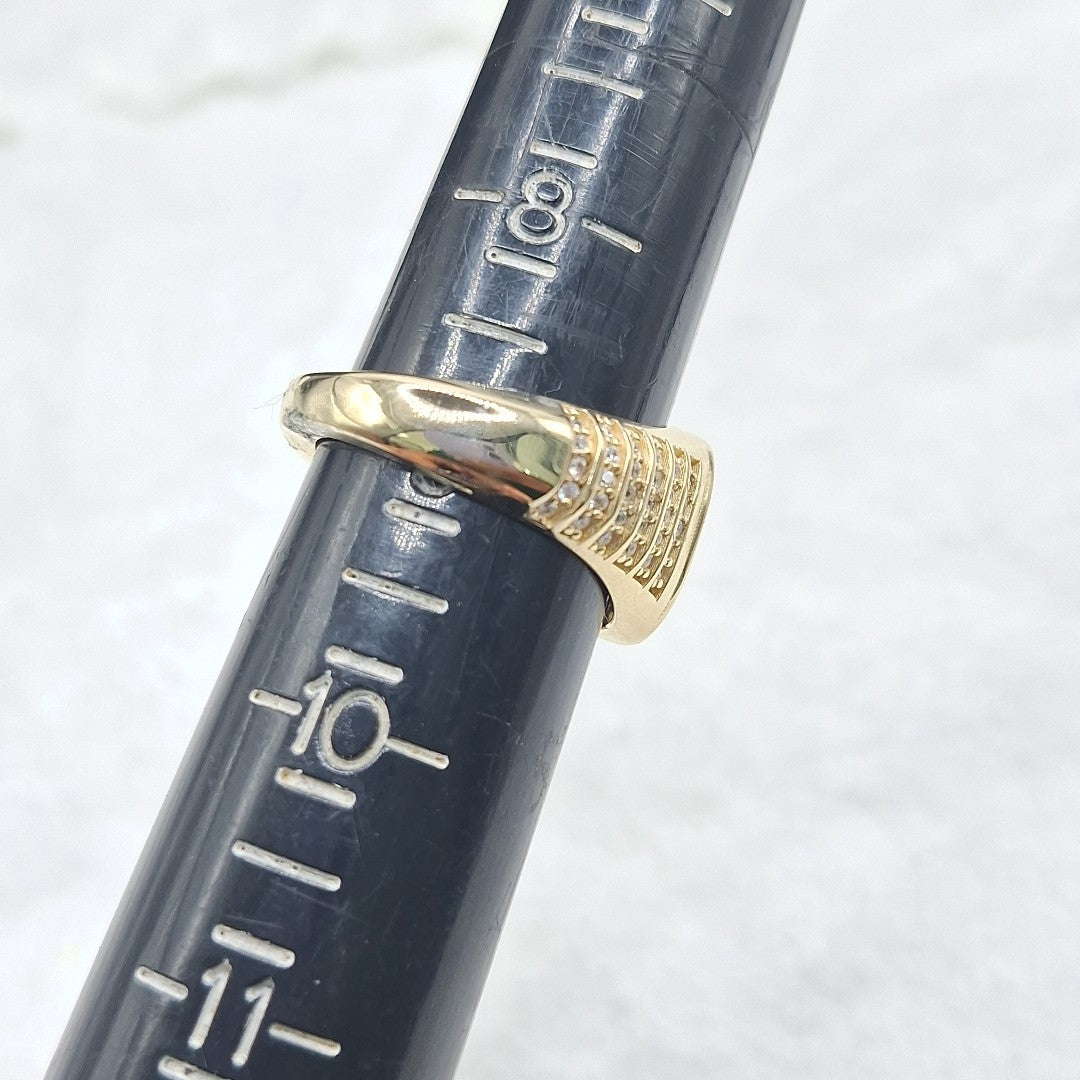 ANILLOS C ONIX Y CIRCONIAS 14K TALLA 9 4.4 GR (NUEVO)