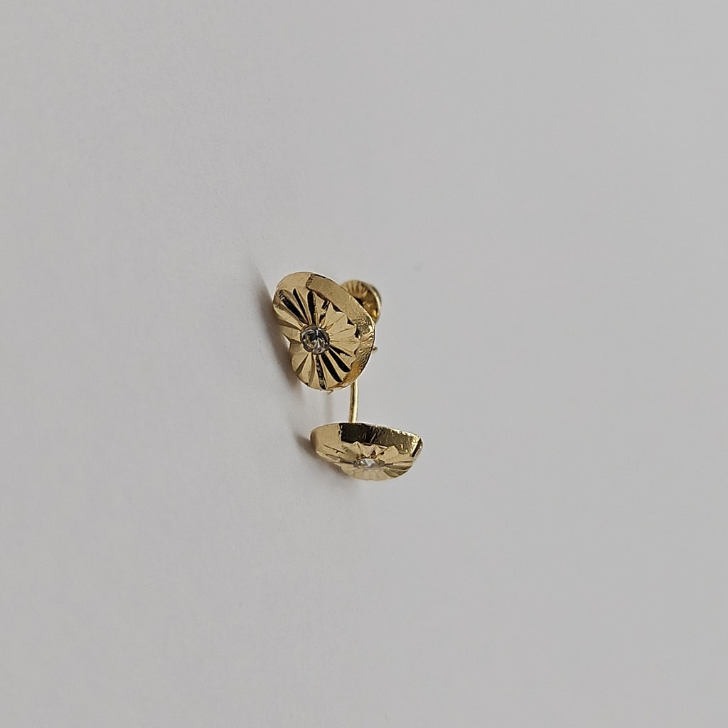 BROQUELES BROQUEL FIG CORAZON C CIRCONIA 14K 0.2603 GR (NUEVO)