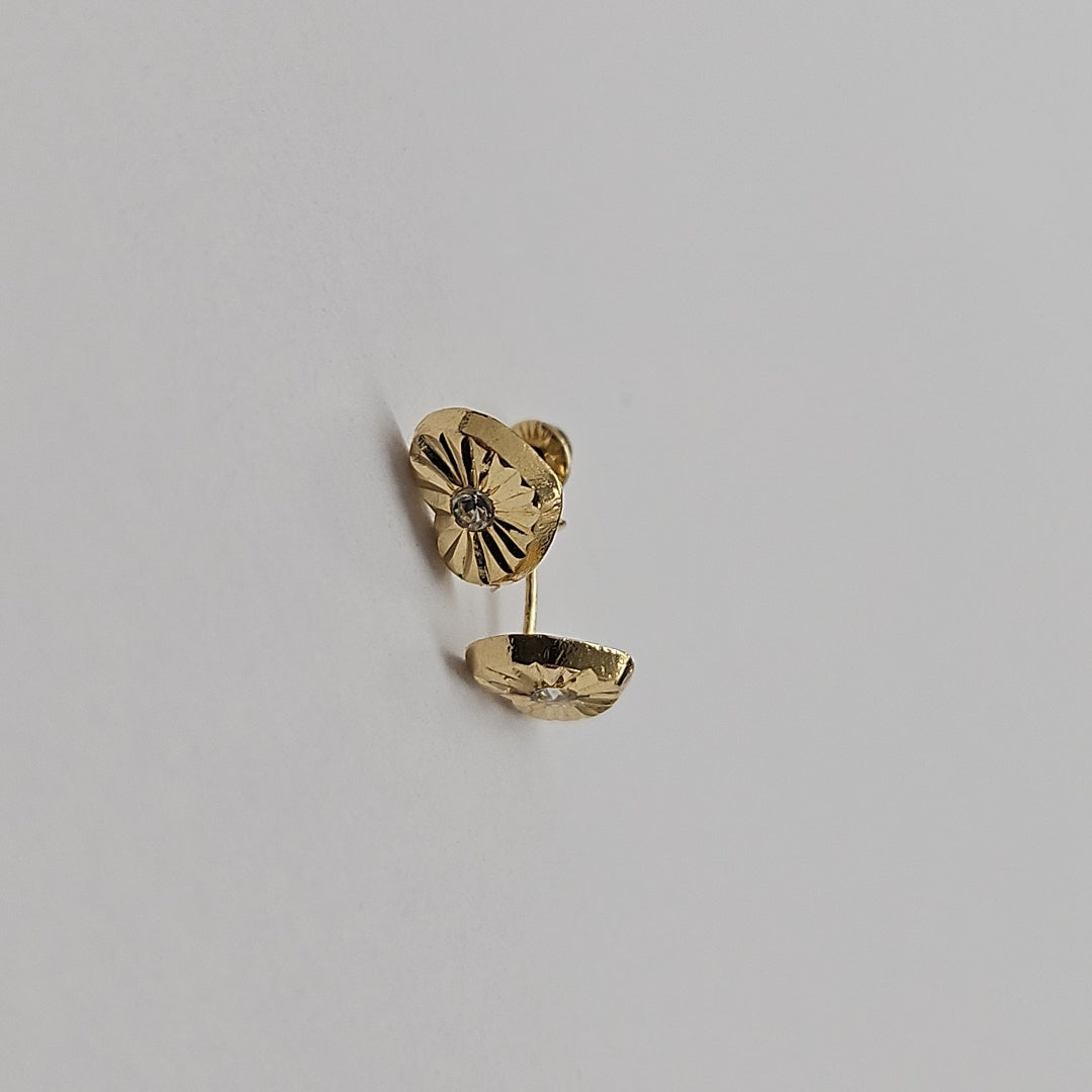 BROQUELES BROQUEL FIG CORAZON C CIRCONIA 14K 0.2603 GR (NUEVO)