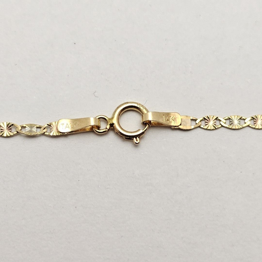 CADENA ORO COMBINADO 14 K 1,40 GRMS (SEMINUEVO)