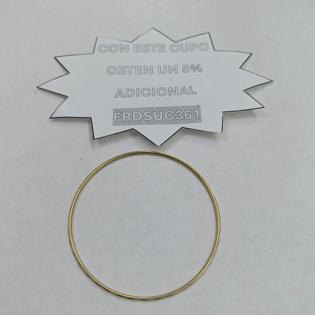 PULSERA RIGIDA ORO 14 K 3.1 GRMS (SEMINUEVO)