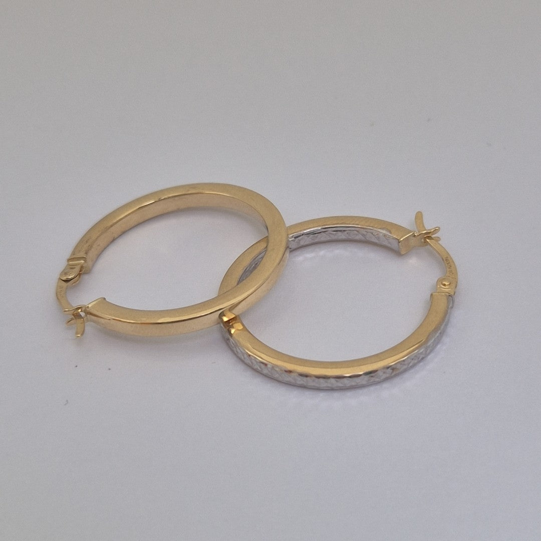 ARRACADAS PAR ORO, ORO COMBINADO 14 K 2.1 GRMS (SEMINUEVO)