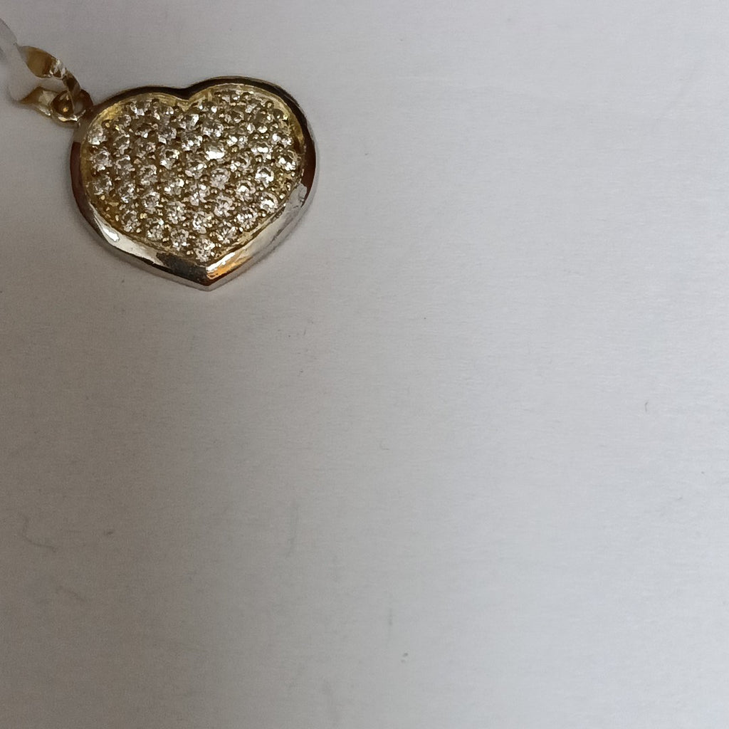 DIJE CORAZON CON CIRCONIAS 14K 1.8 GR (NUEVO)
