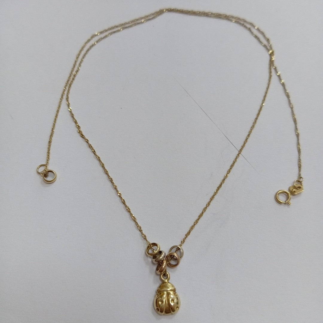 CADENA, DIJE ORO 14 K 1.4 GRMS (SEMINUEVO)