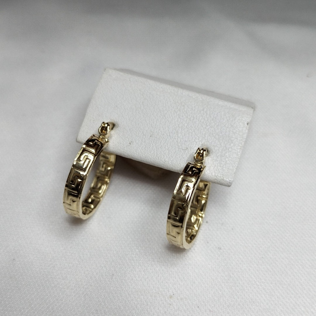 ARETES ARRACADAS FIG GRECAS 14K 1.8 GR (NUEVO)