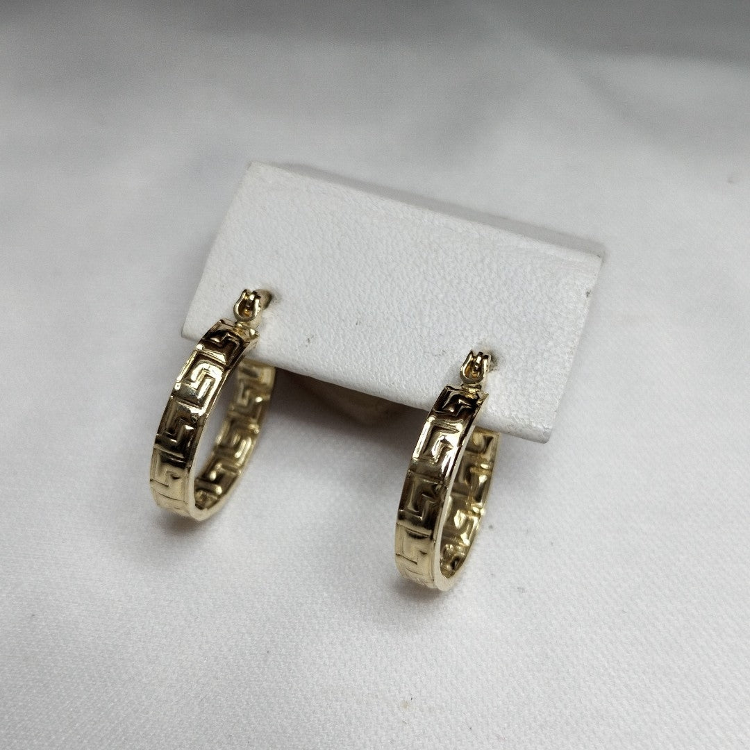 ARETES ARRACADAS FIG GRECAS 14K 1.8 GR (NUEVO)