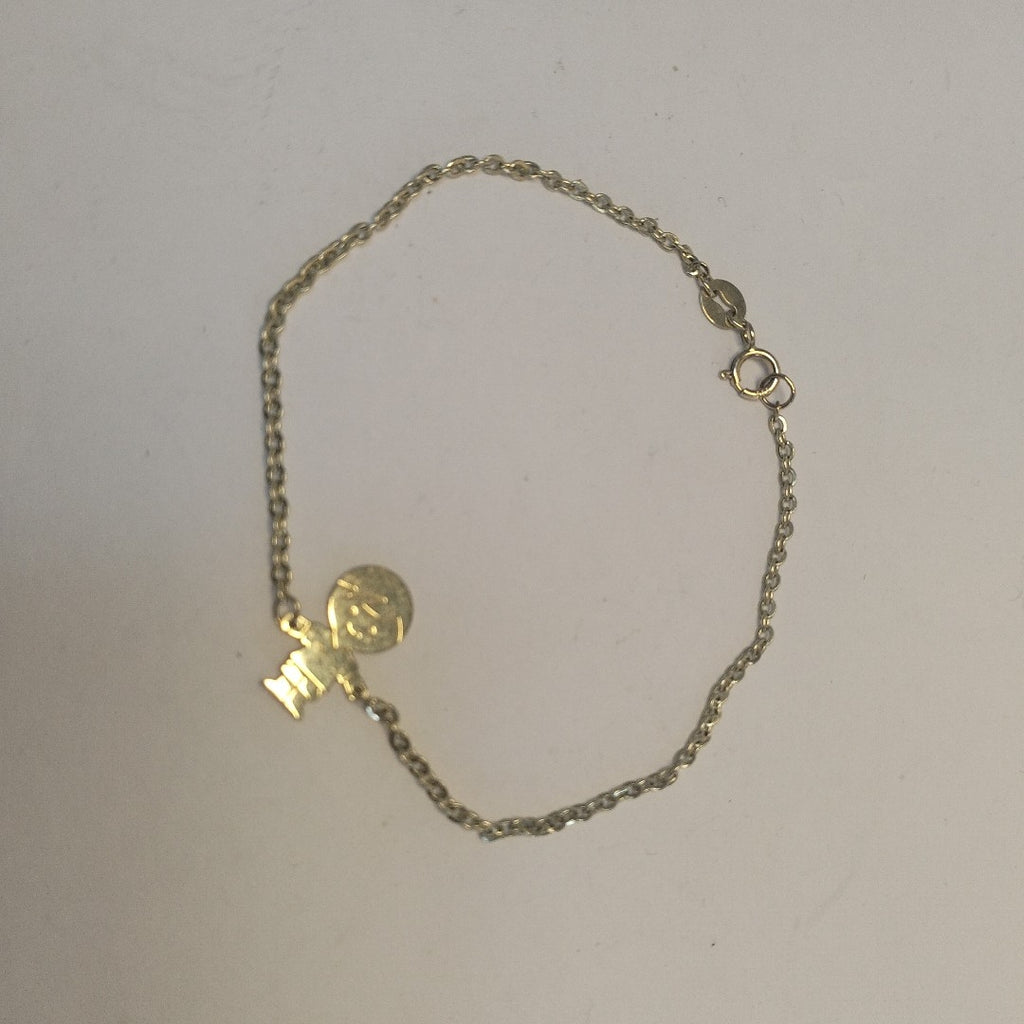 PULSERA TEJIDO ESPECIAL FIG NIÑO 14K 18 CM 1.4 GR (NUEVO)